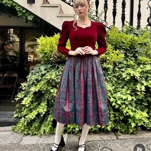 Vtg Nuit Victorian Holiday Dress